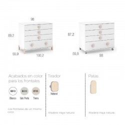 Comoda 4 cajones Ros Mini ELEMENTAL