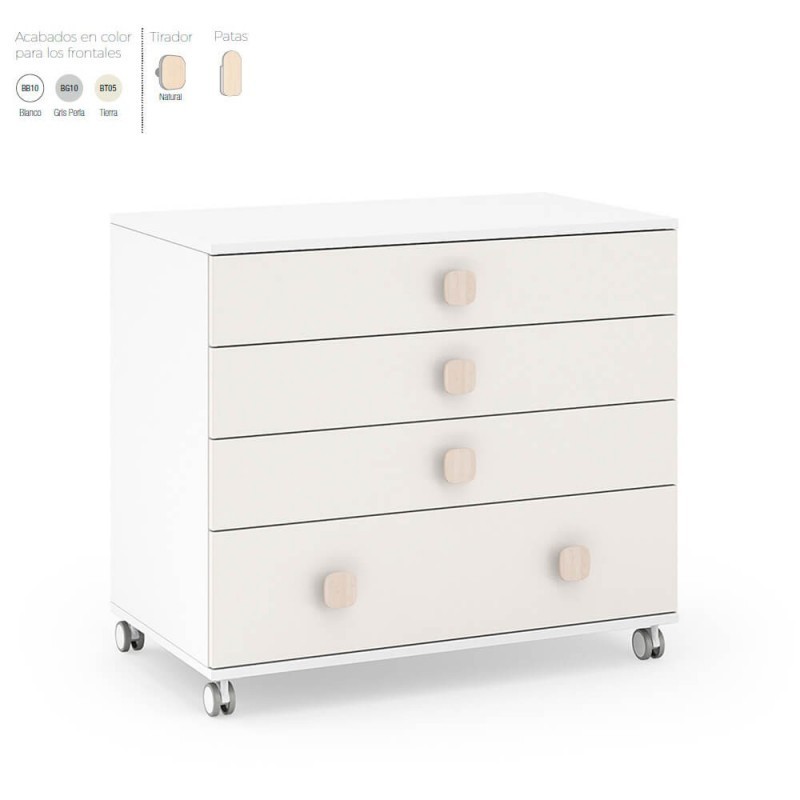 Comoda 4 cajones Ros Mini ELEMENTAL