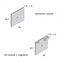 Pizarra rectangular Arco Iris de Ros MIni