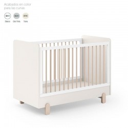 Cuna Ros Mini ELEMENTAL 120x60 con rueda y barandilla abatible