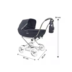 Cochecito Mu eca Arrue Princess Jr. Marino con bolso crioh
