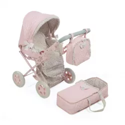 Pram Pack La Nina Violeta Couro Rosa flor Pequeno e grupo 0