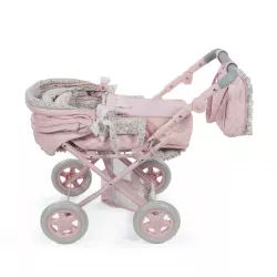 Pram Pack La Nina Violeta Couro Rosa flor Pequeno e grupo 0