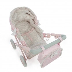 Pram Pack La Nina Violeta Couro Rosa flor Pequeno e grupo 0