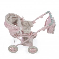 Pram Pack La Nina Violeta Couro Rosa flor Pequeno e grupo 0