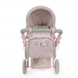 Pram Pack La Nina Violeta Couro Rosa flor Pequeno e grupo 0