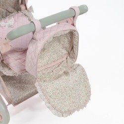 Pram Pack La Nina Violeta Couro Rosa flor Pequeno e grupo 0