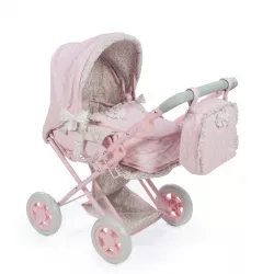 Pram Pack La Nina Violeta Couro Rosa flor Pequeno e grupo 0