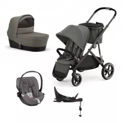 Carrinho de bebé Trio Cybex Gazelle S com 2 Cloud G sensorsafe e 2 bases fixas