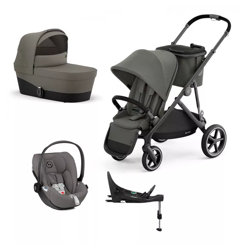 Carrinho de bebé Trio Cybex Gazelle S com 2 Cloud G sensorsafe e 2 bases fixas