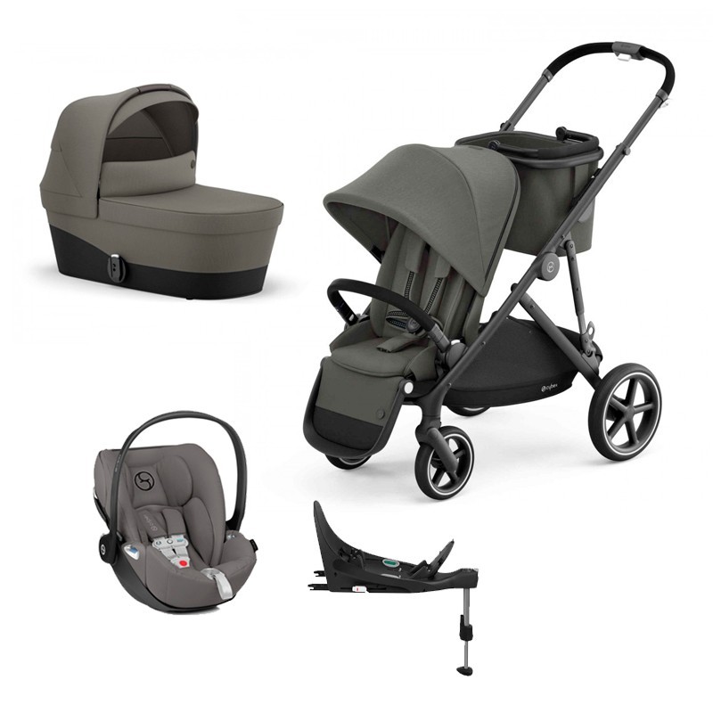 Cochecito Trio Cybex Gazelle S con 2 Cloud T sensorsafe y 2 base fix