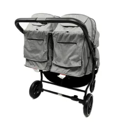Carrinho de bebé para gémeos Kikka Boo HAPPY 2 com proteção para os pés e capa de chuva Crioh.com