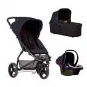 Carrinho de passeio PACK Trio Mountain Buggy MB Mini V3.1 com alcofa Plus e grupo 0 Protect