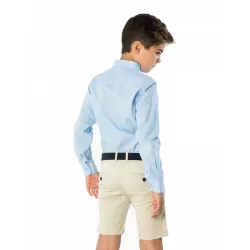 Camisa Spagnolo cuello mao lino liso 4600