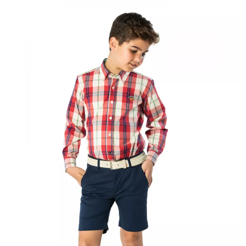 Camisa Spagnolo gola com botões e popelina 4525