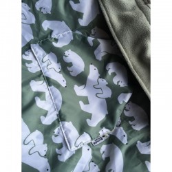 Cobertor porteo polar Bundlebean Grey Elephants