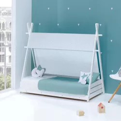 PACK CABAÑA ALONDRA MONTESSORI HOMY XL 90X200 con textil