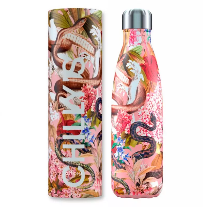 Botella Chilly´s COL. TROPICAL 24h frío / 12h caliente