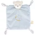 Ursinho de peluche Doudou 4 nós azul