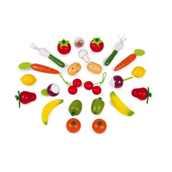 Cesta Janod de frutas y verduras 24 piezas