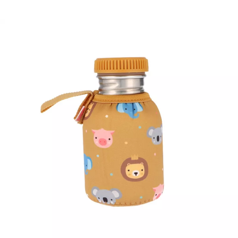 Botella Tutete Acero con Funda Animal Friends Personalizable 350ml