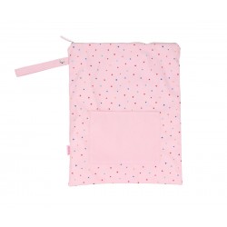 Bolsa Tutete Impermeable Grande Dots Pink Personalizable