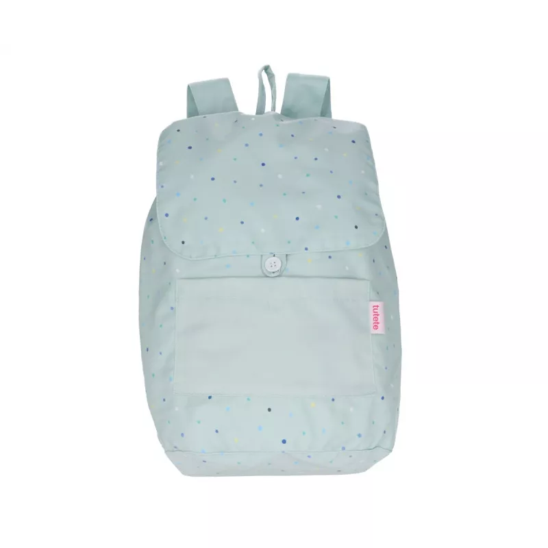 Mochila Tutete Grande Tela Dots Sage Personalizable Mochila Tutete Grande Tela Dots Sage Personalizable
