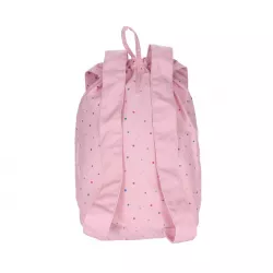 Mochila Tutete Grande Tela Dots Pink Personalizable