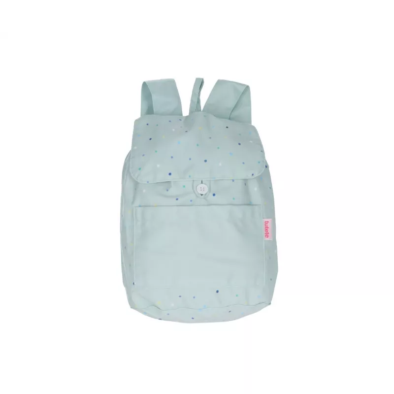 Mochila Tutete Pequeña Tela Dots Sage Personalizable Mochila Tutete Pequeña Tela Dots Sage Personalizable