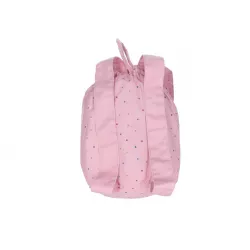 Mochila Tutete Pequeña Tela Dots Pink Personalizable