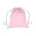 Mochila Tutete Saco Tela Dots Pink Personalizable