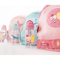 Botella Tutete Plástico Dots Pink Personalizable