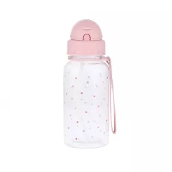 Botella Tutete Plástico Dots Pink Personalizable