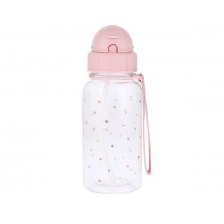 Botella Tutete Plástico Dots Pink Personalizable