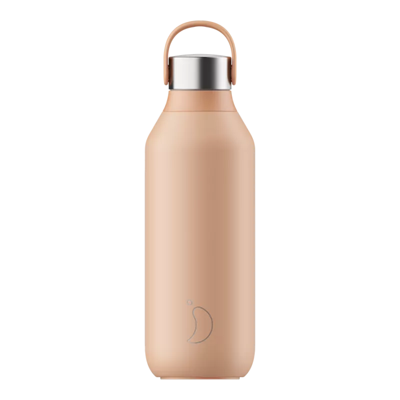 Botella térmica Chilly's serie 2 peach 500ml. 24h frío / 12h caliente