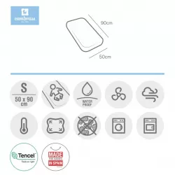Sabana Bajera Impermeable Cambrass Cuna 50x90 Tencel
