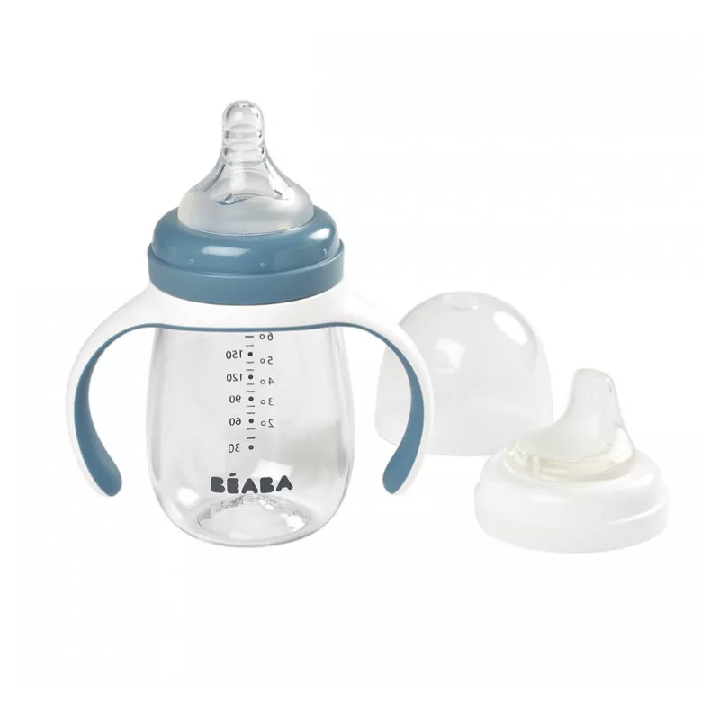 Biberón de aprendizaje Beaba antigoteo 2 en 1 Biberón de aprendizaje Beaba antigoteo 2 en 1