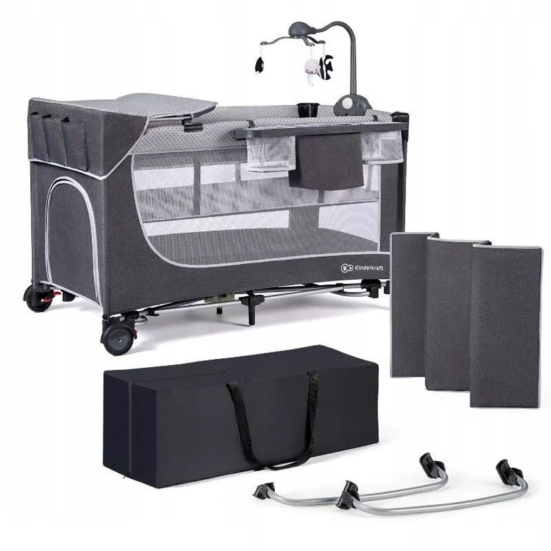 Cuna de viaje Kinderkraft LEODY con accesorios