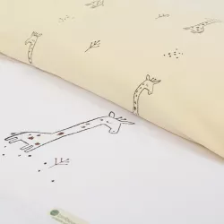 Tríptico Sábanas Punto Minicuna Bimbi-Casual Giraffe
