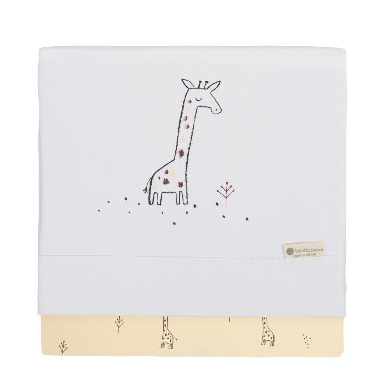 Tríptico Sábanas Punto Cuna Bimbi-Casual Giraffe