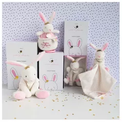 Caja regalo con conejito musical estrella 14 cm DouDou et Compagnie