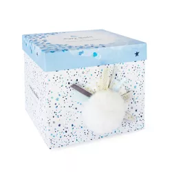 Caja regalo con Marioneta con pompón blanco DouDou Et Compagnie