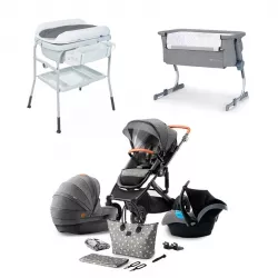 ESSENTIAL PACK Trio Kinderkraft PRIME 2 com banheira e minicot