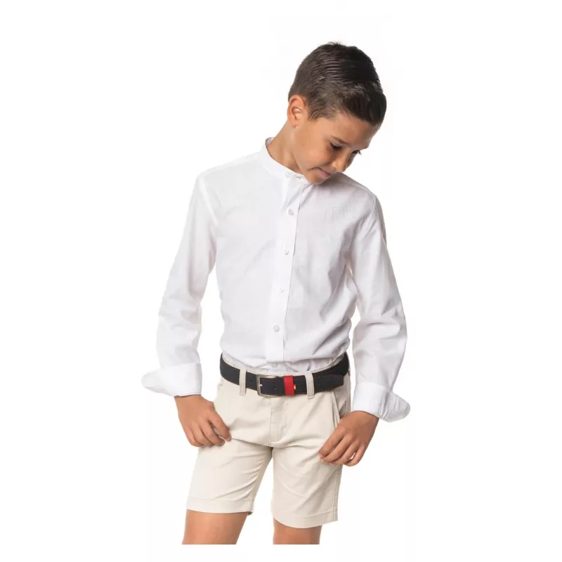 Camisa Spagnolo c.mao linho liso 4600