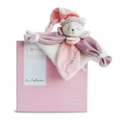 Caja regalo con Doudou Osito rosa DouDou Et Compagnie