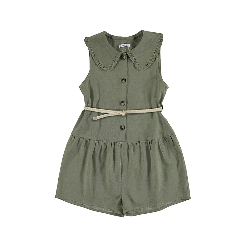 Macacão Mayoral gola com cinto