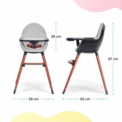 Trona evolutiva Kinderkraft FINI 2 multifuncional con vajilla Tuc Tuc