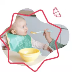 Conjunto de 5 taças antiderrapantes + 3 colheres Badabulle | crioh.com