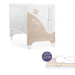 Cuna Trama Cielo con colchón opcional