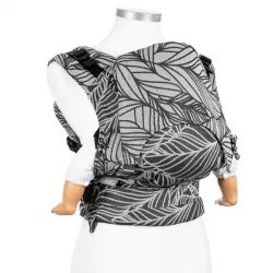 Mochila Fidella Fusion BABY Dancing Leaves Preto e branco